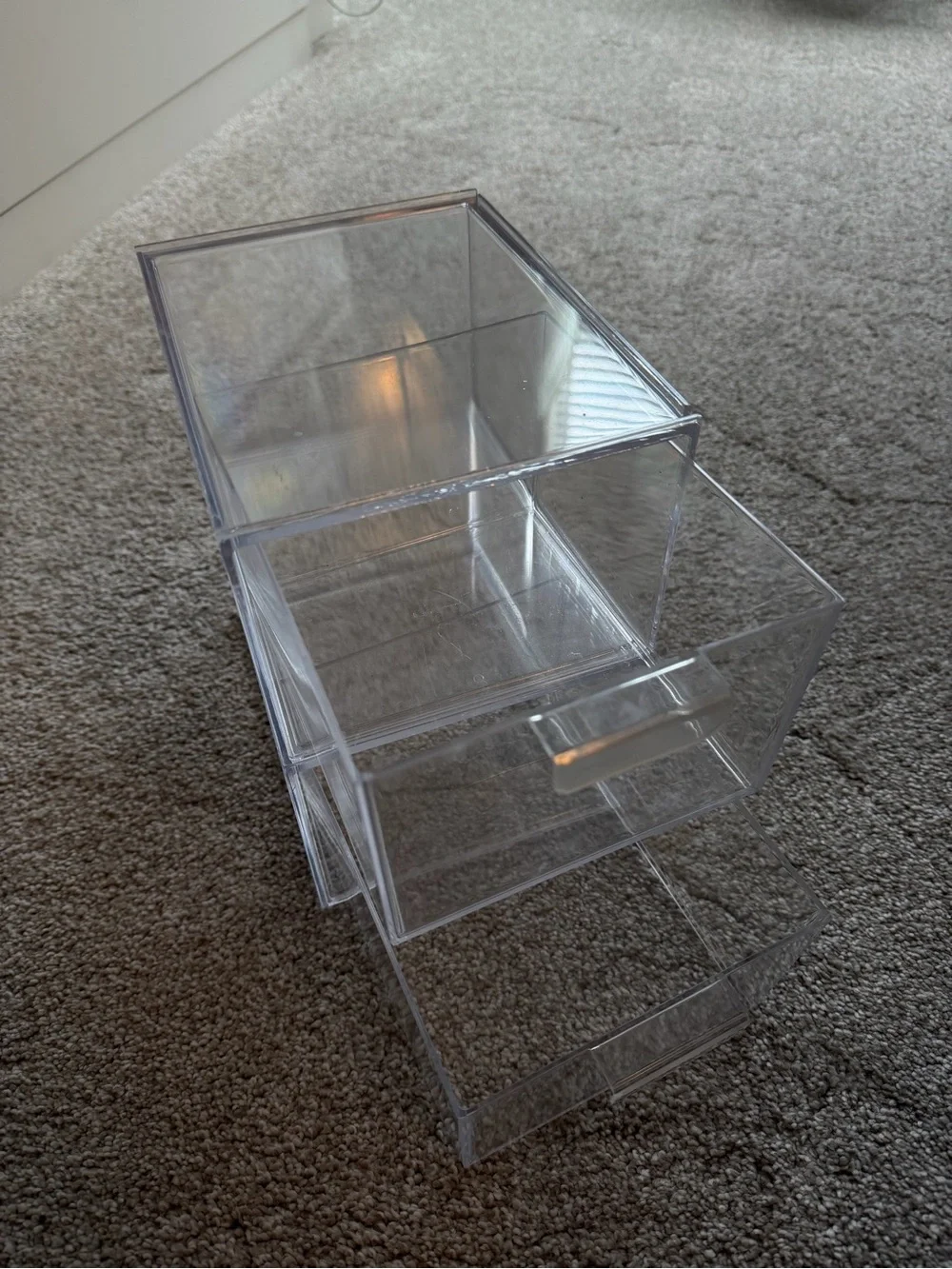 Clear 2-Drawer Acrylic Storage Organizer - Transparent